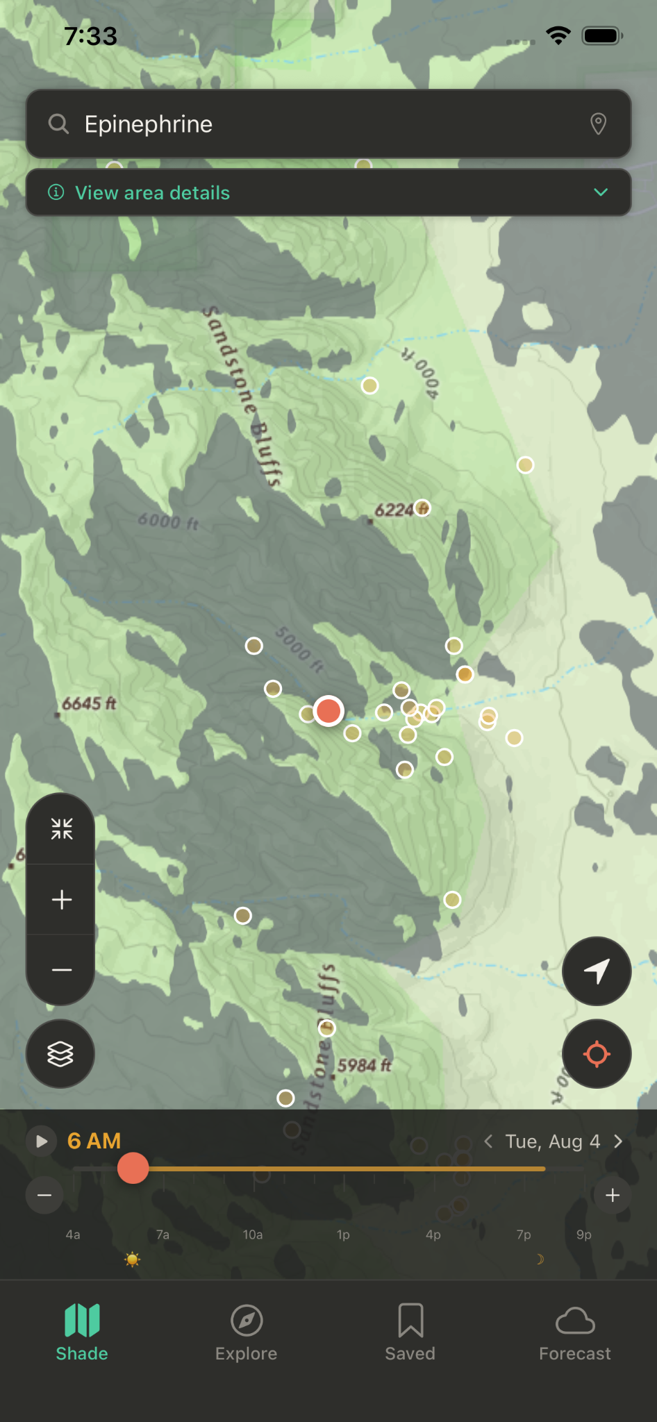 ClimbShade app screenshot