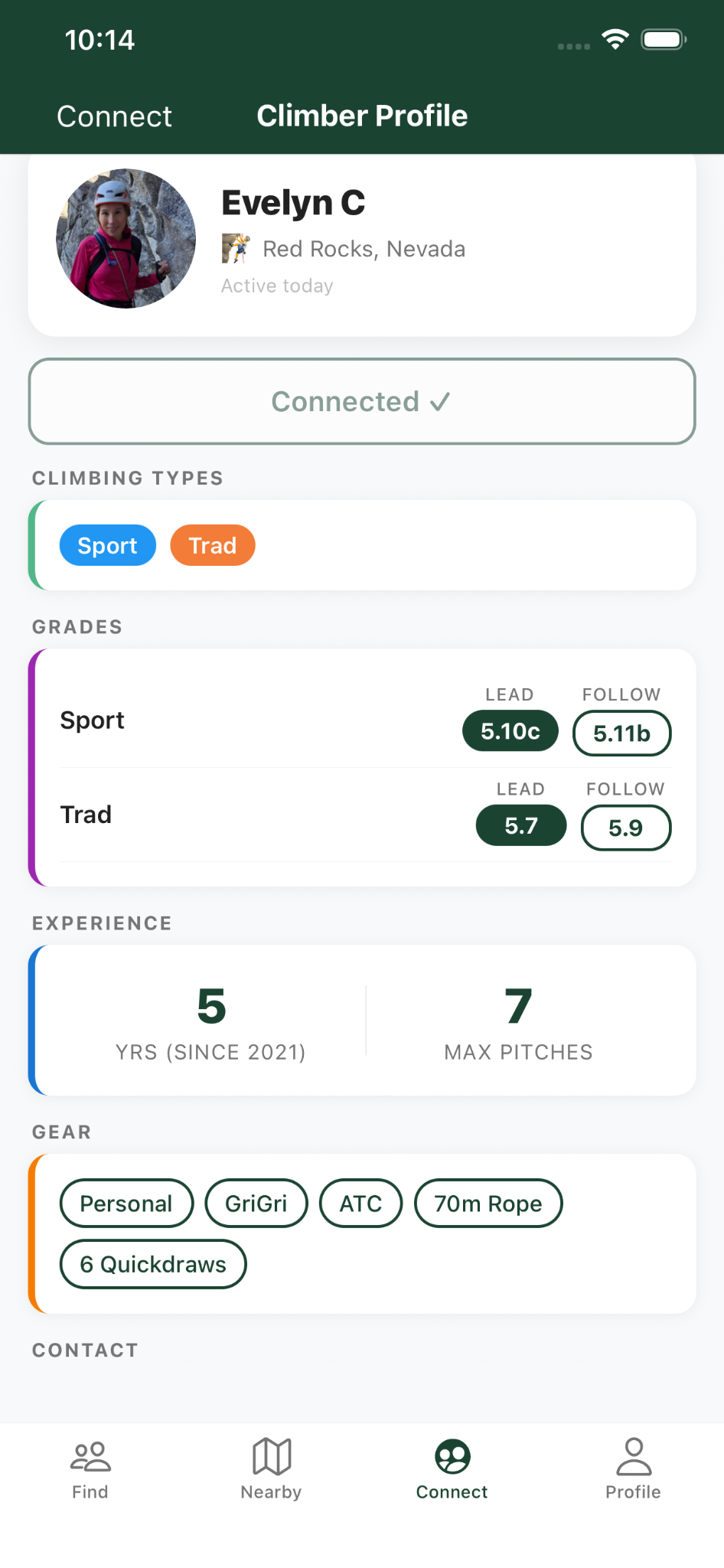 onBelay app screenshot 2